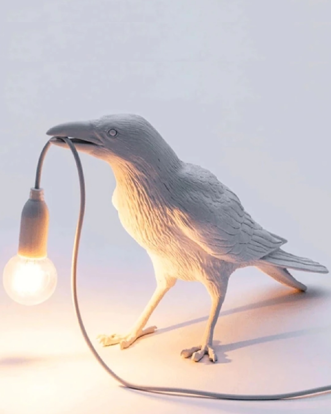 White raven lamp