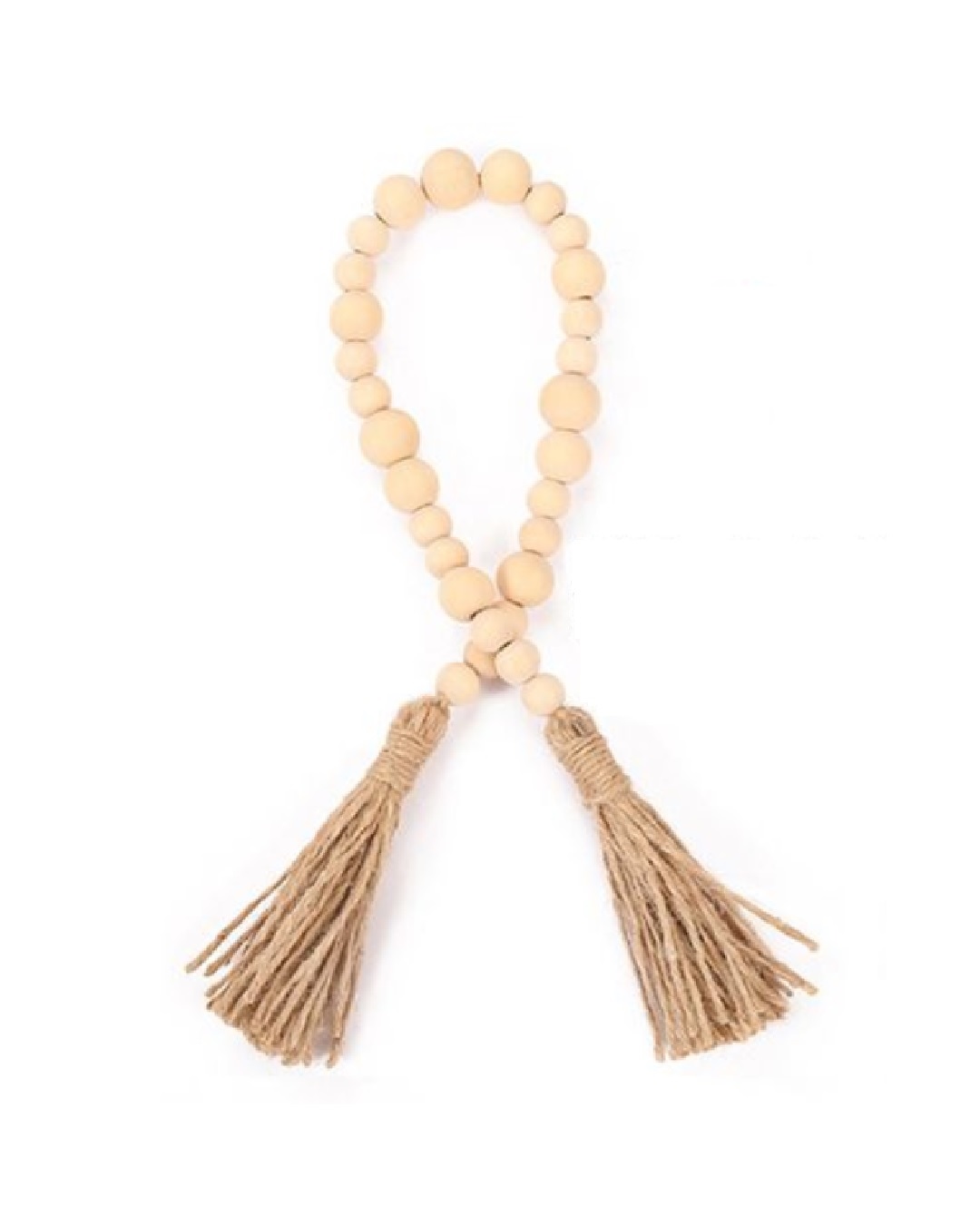 Wooden bead tassel