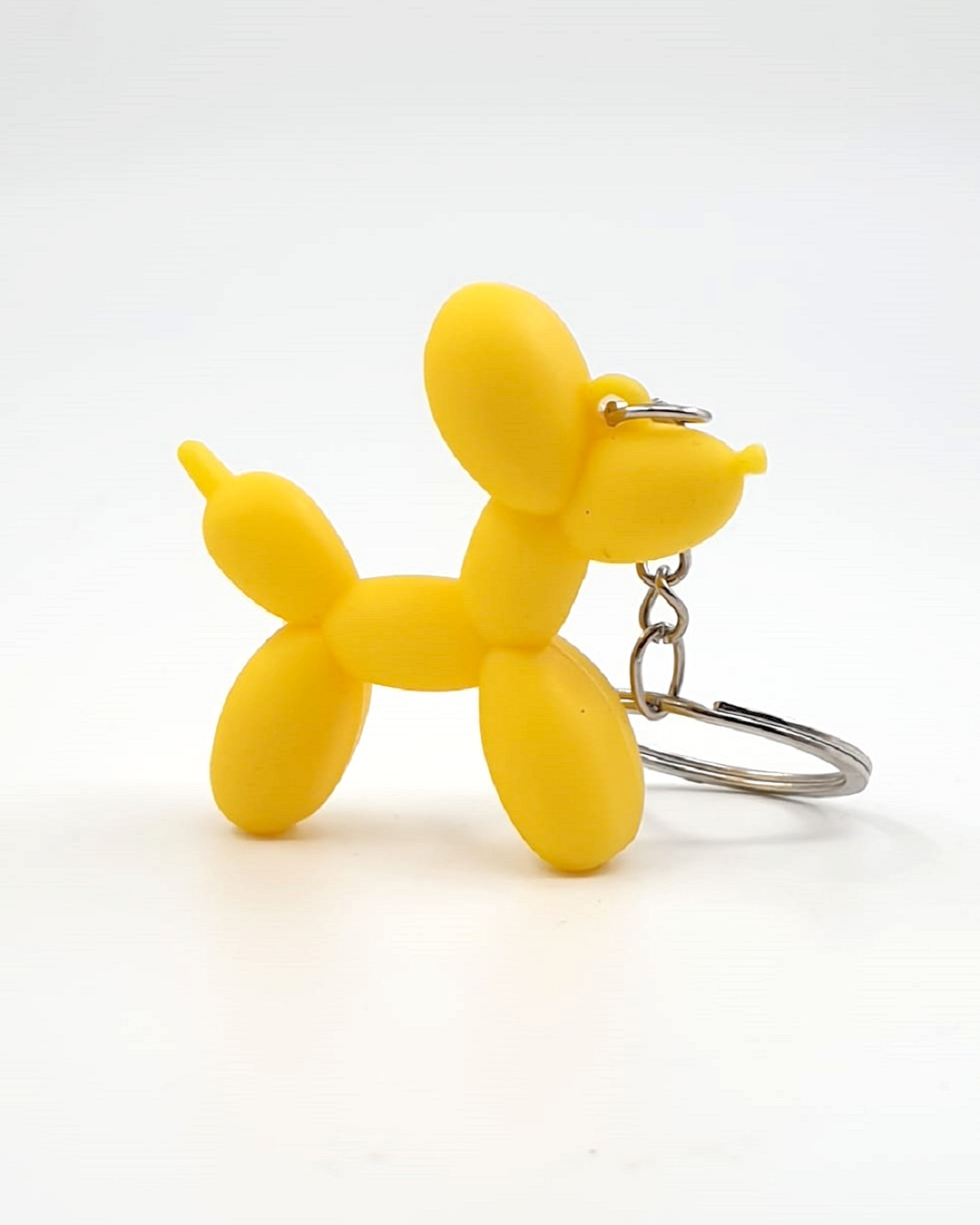 Yellow balloon dog keyring