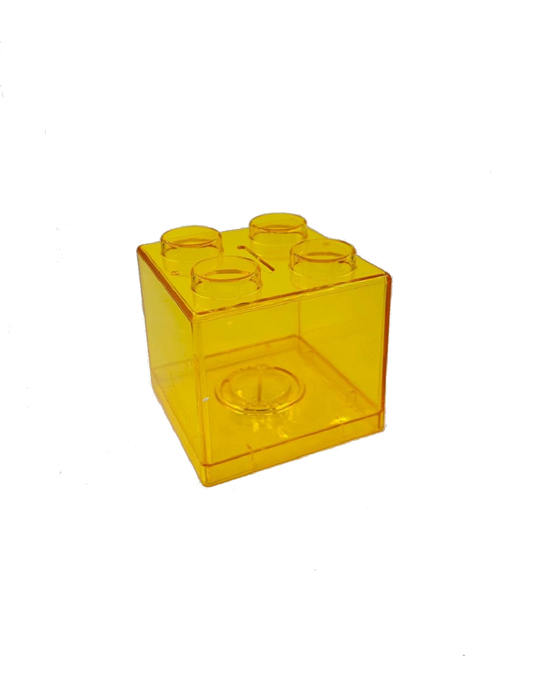 Yellow lego kids money box