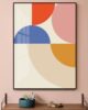 Abstract curved block print