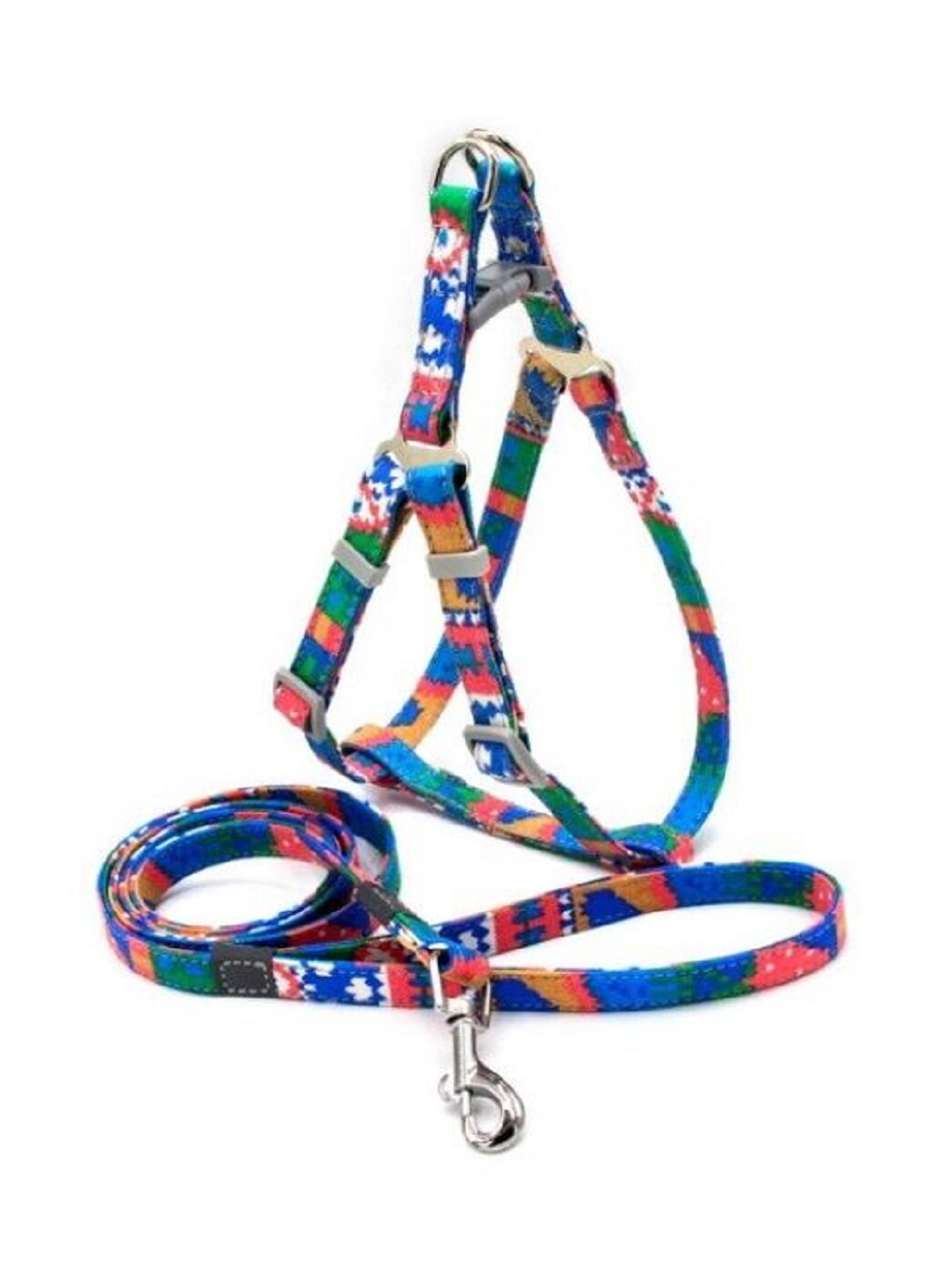 Bohemian dog harness and lead