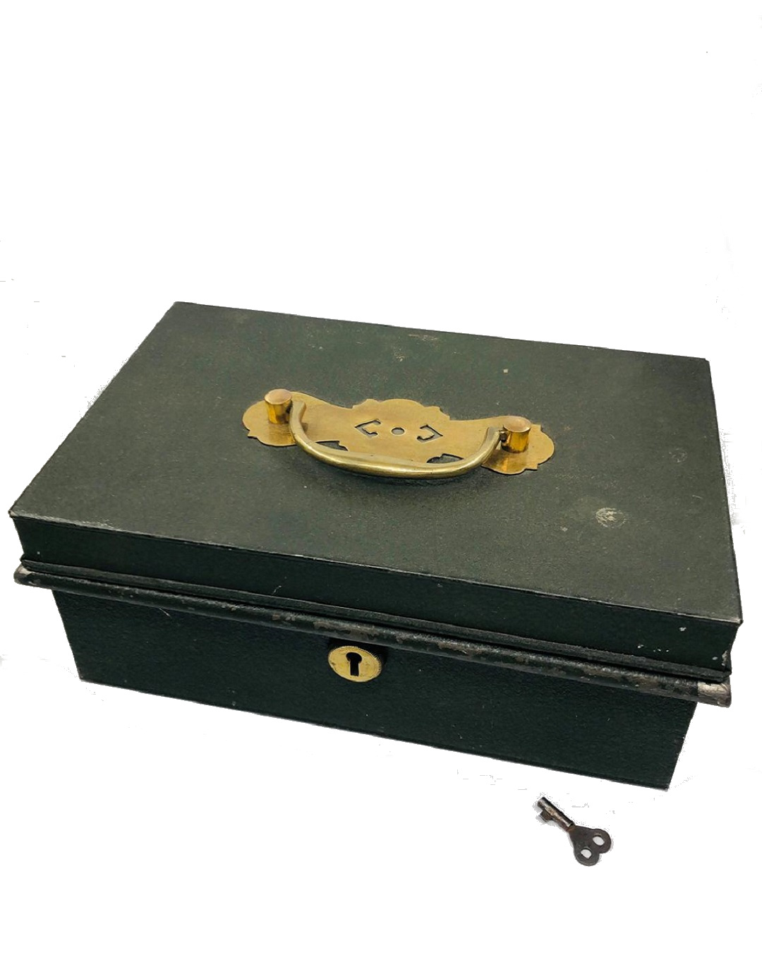 Cash money box with key