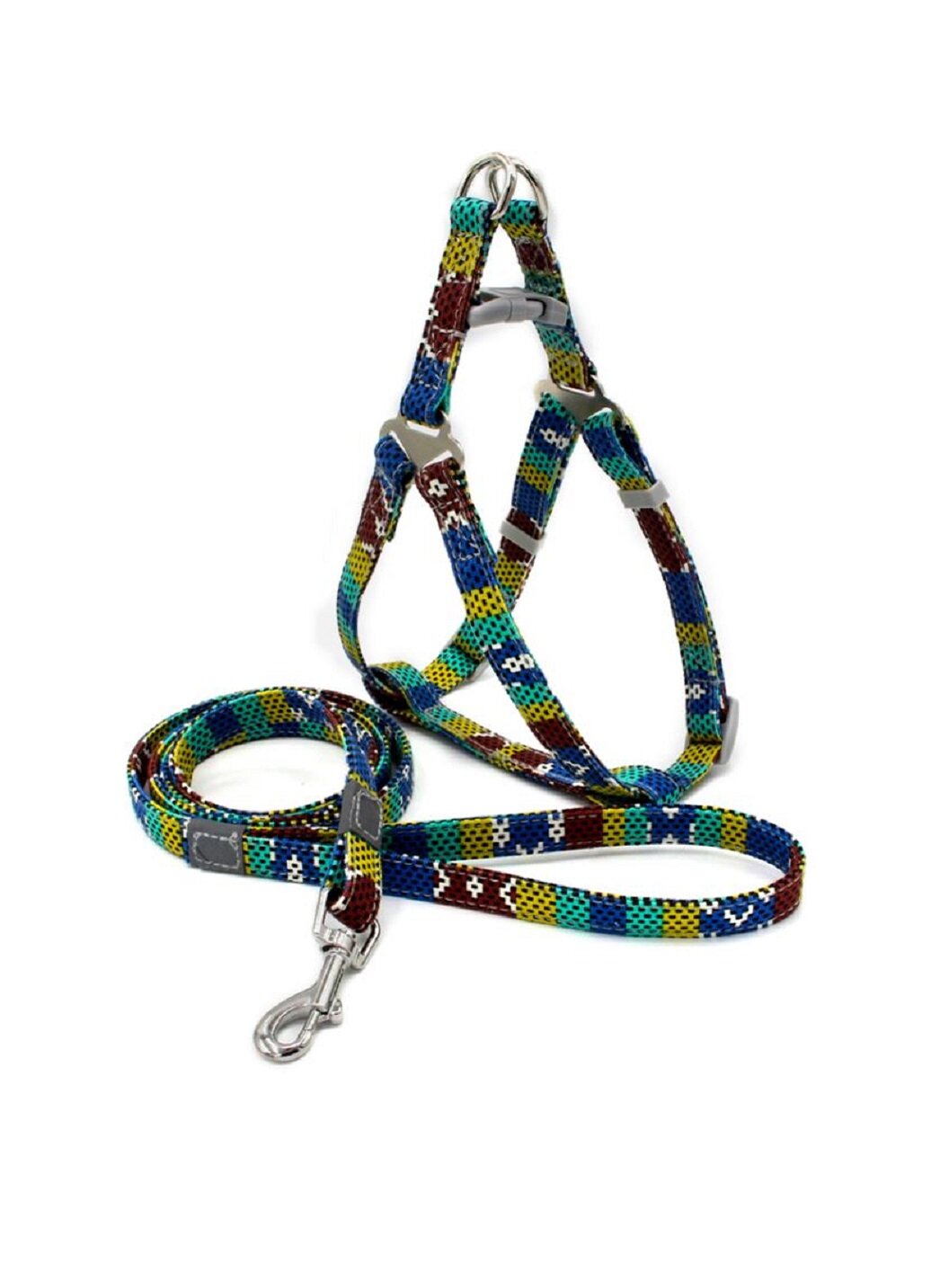 Bohemian dog harness and lead