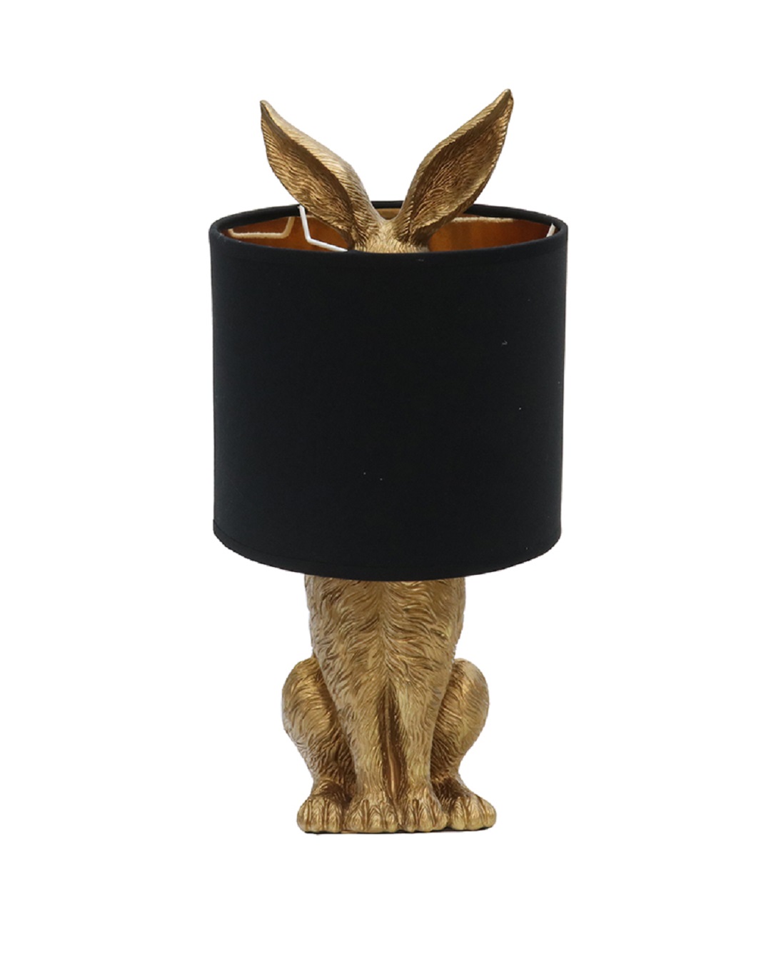 Black and gold bunny table lamp