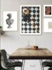 Black and white checked print