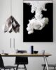 Black and white liquid print