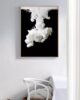 Black and white liquid print