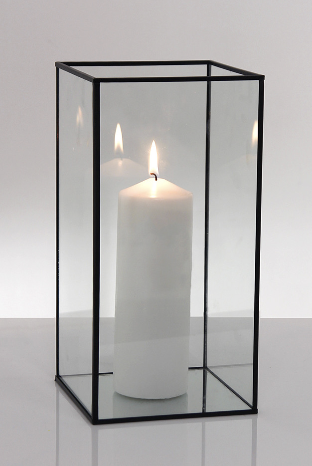Metal Frame Glass Dome Tall