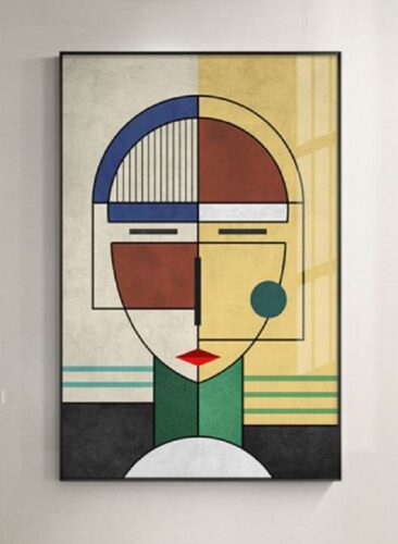 Modern Abstract Face Print