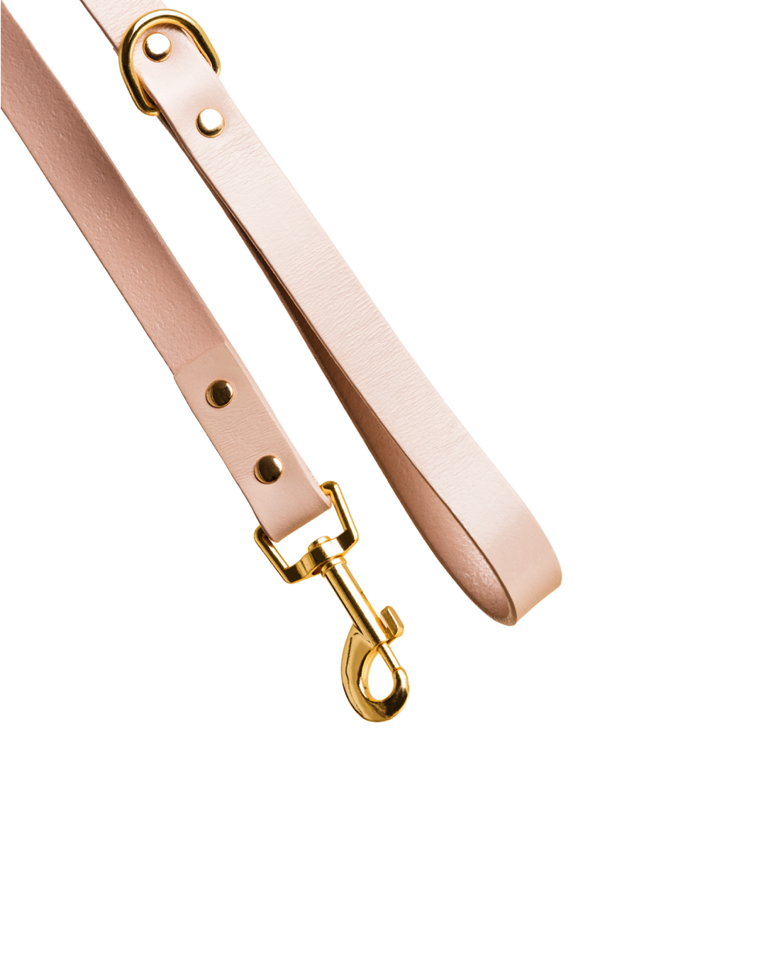 Ollie and James dog lead in blush pink leather