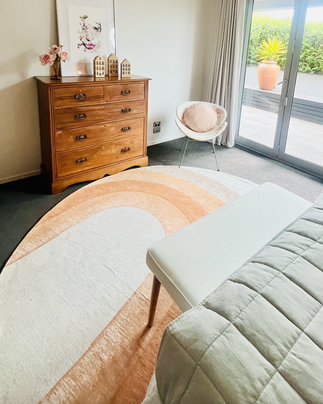 Round Rainbow Rug
