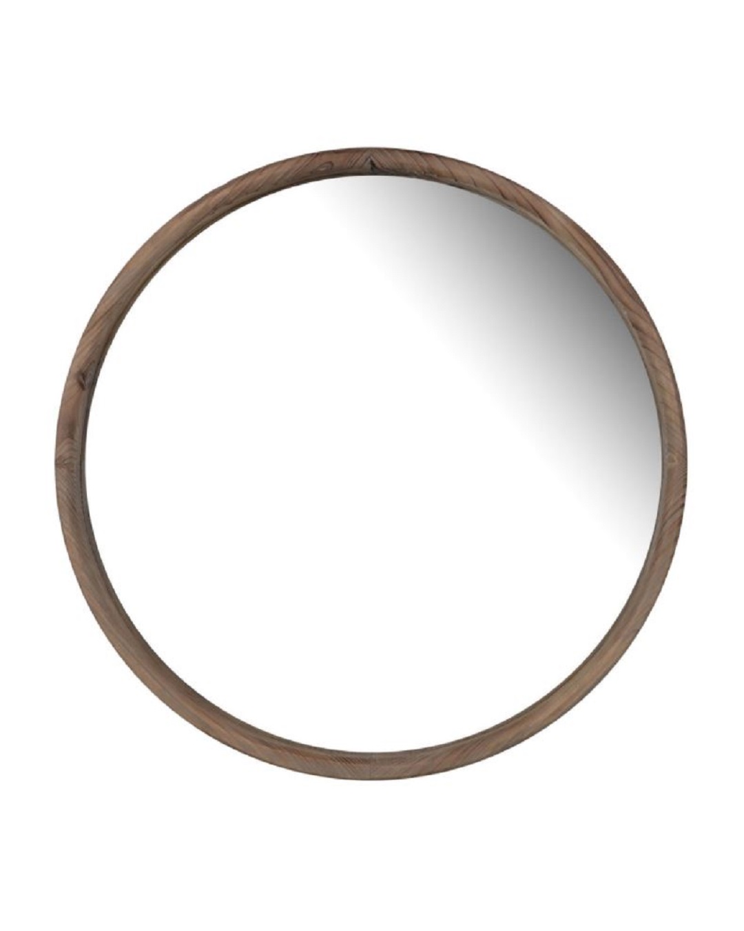 Round Wooden Wall Mirror Medium