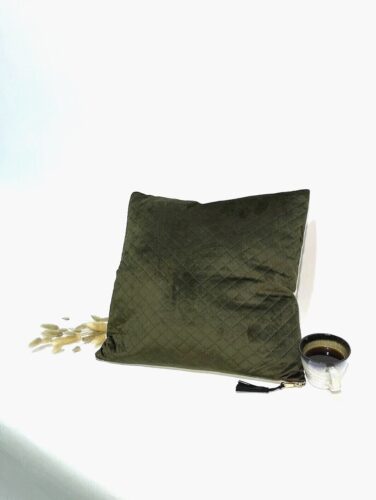 Velvet and Linen Cushion