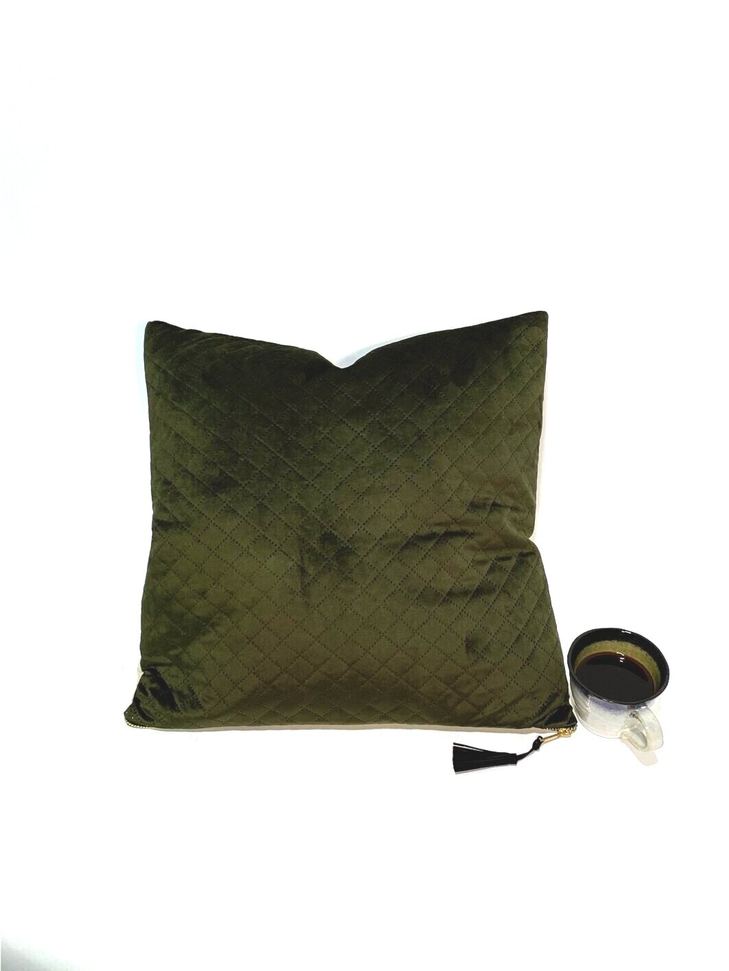 Velvet and Linen Cushion