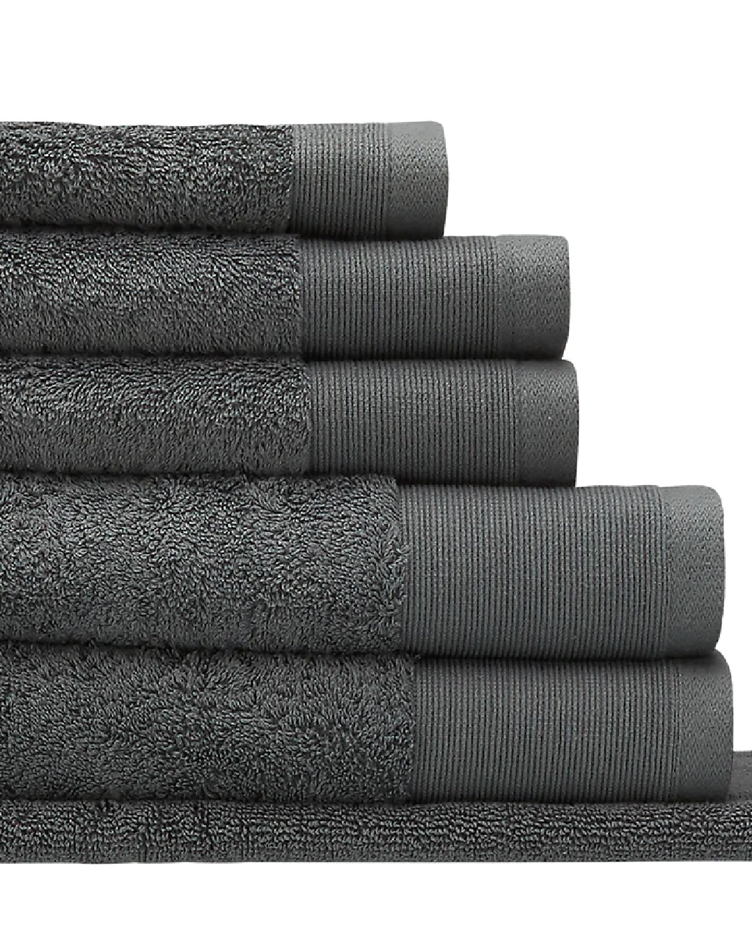 Vida organic charcoal bathroom towels