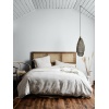 Queen Vintage Stripe Mink Bed Duvet and 2 Euro Pillow Cases