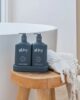 Al.ive wash and lotion duo in tray on stool