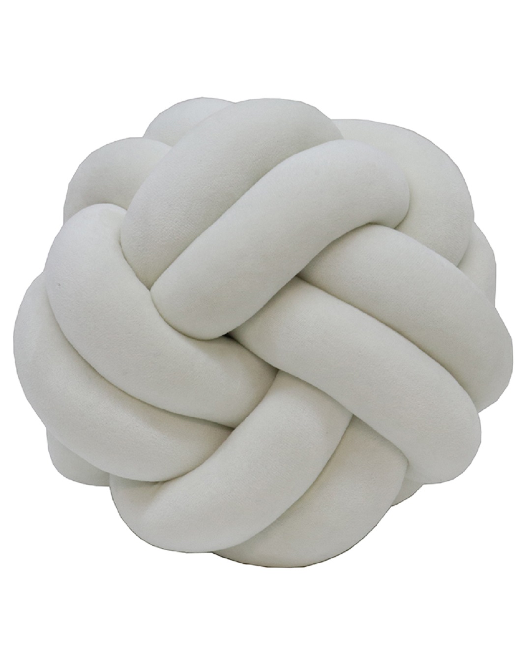 White Velvet Knot Cushion
